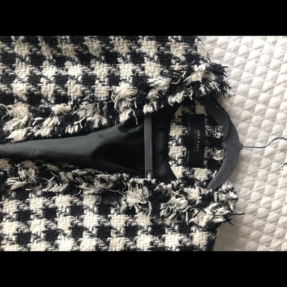 Zara Frayed Checked Blazer - Picture 8 of 8